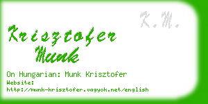 krisztofer munk business card
